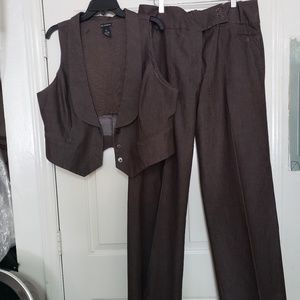 Brown vest and pant set
